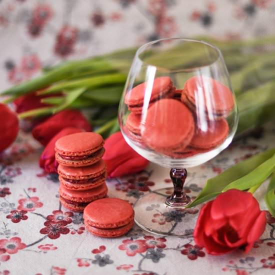Macarons with Raspberry Buttercream