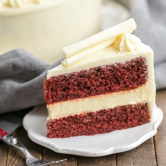 Cheesecake filled Red Velvet Cake