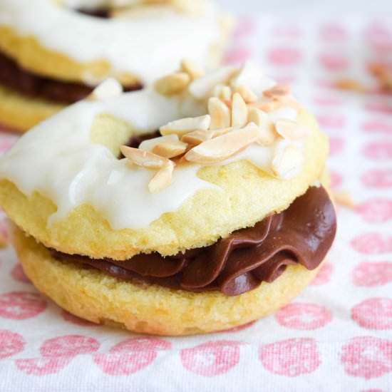 Chocolate-Stuffed Lemon Donuts
