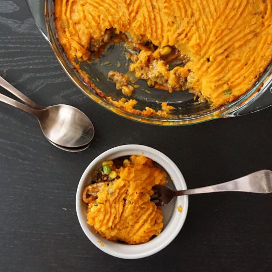 Sweet potato shepherd’s pie