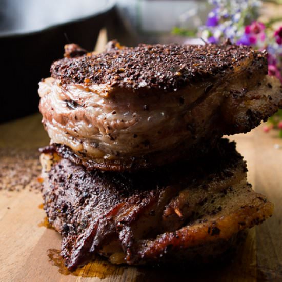 Bacon Wrapped Cacao Crusted Filet..