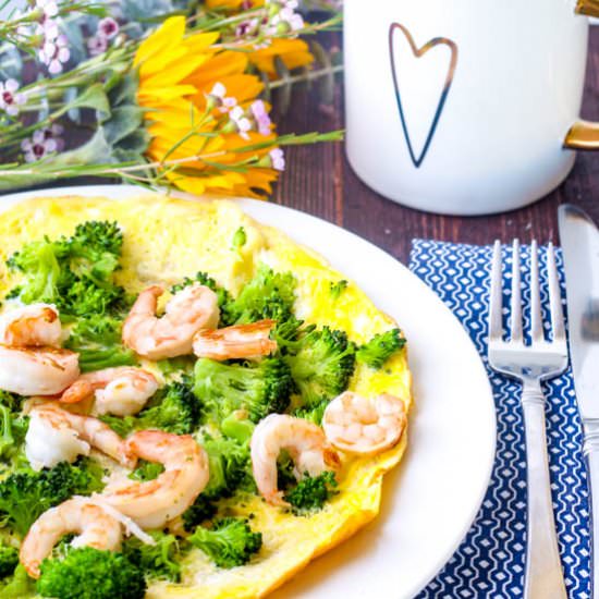 Shrimp & Broccoli Omelet
