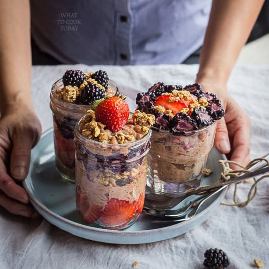 Berry Chocolate Banana Rice Pudding