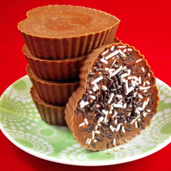 Vegan Crunchy Chocolate Hearts