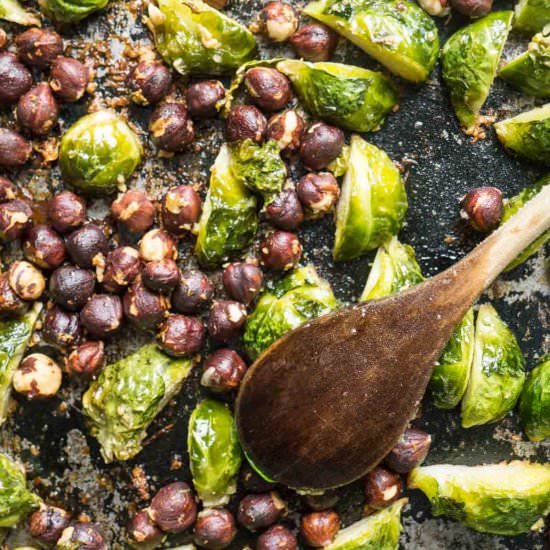 roasted hazelnut brussels sprouts