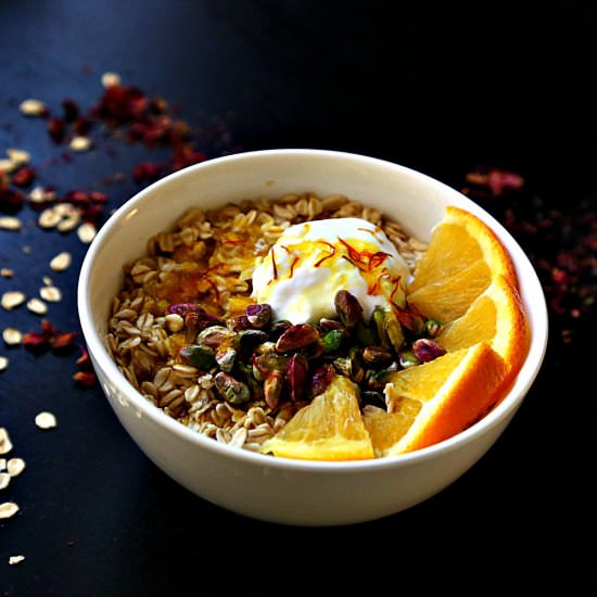 Coconut Oatmeal with Orange Saffron