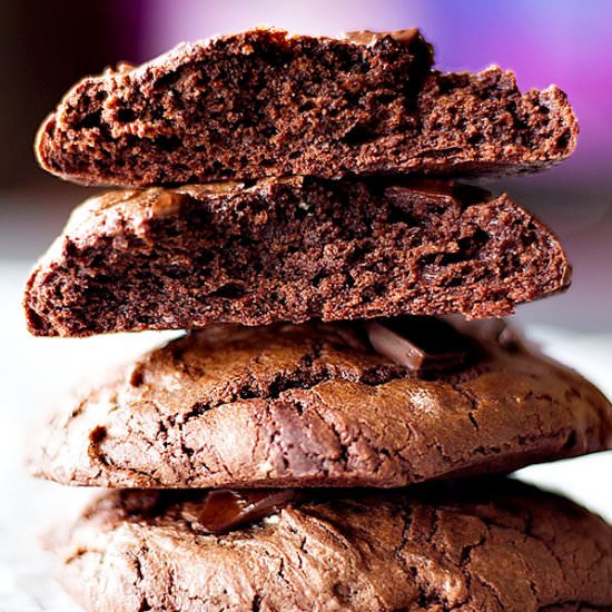 Chewy Double Chocolate Chunk Cookie