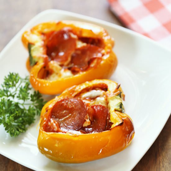 Pizza-Stuffed Bell Peppers