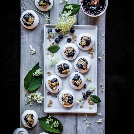 Mini Rosewater Blueberry Pavlova