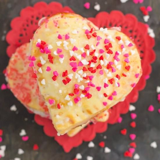 Mini Strawberry Heart Pies