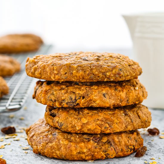 Eggless Oatmeal Breakfast Cookies