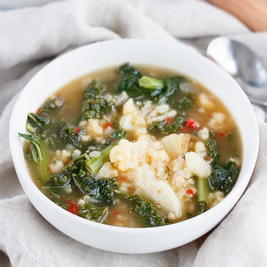 Cauliflower Kale Soup