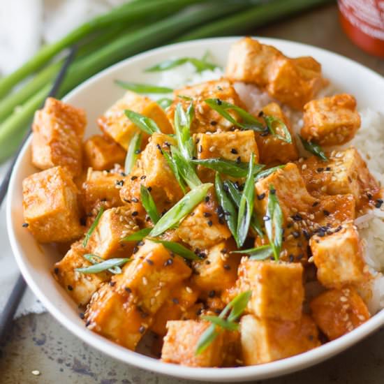 Sesame Sriracha Tofu