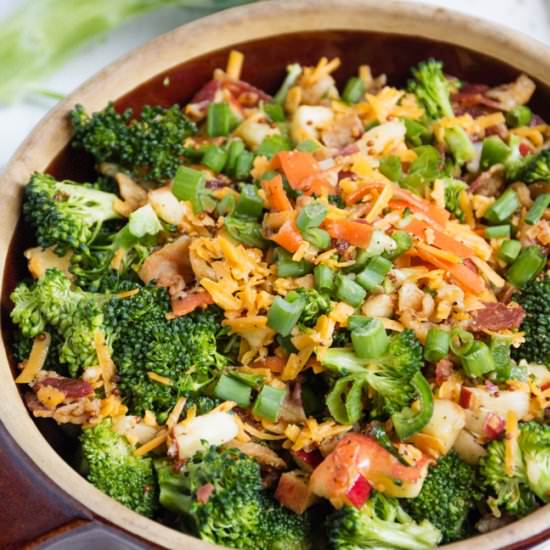 Broccoli, Bacon, and Cheddar Salad