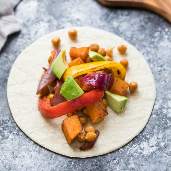 Chickpea Butternut Squash Fajitas