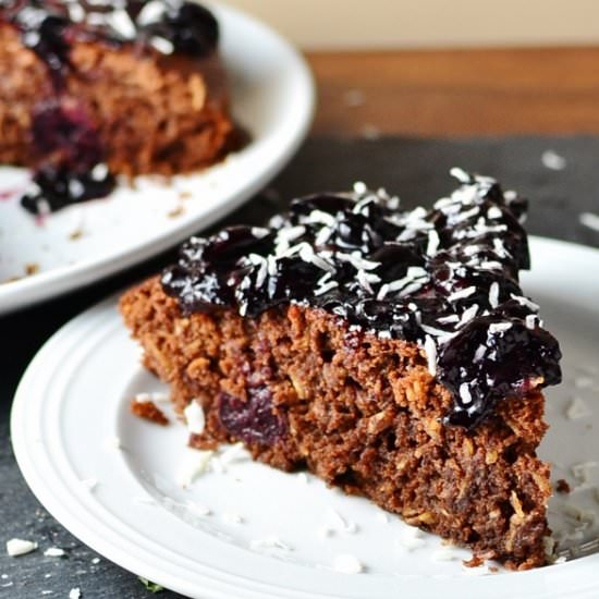 Chocolate Cherry Coconut Cake