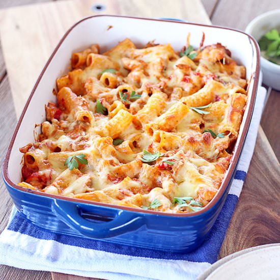 Chicken and Pesto Pasta Bake