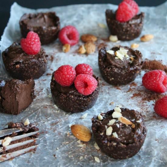 Chocolate Almond Avocado Tarts