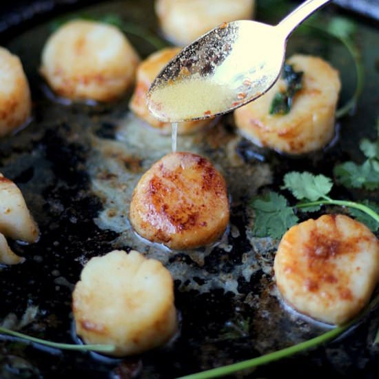 Brown-Buttered Scallops