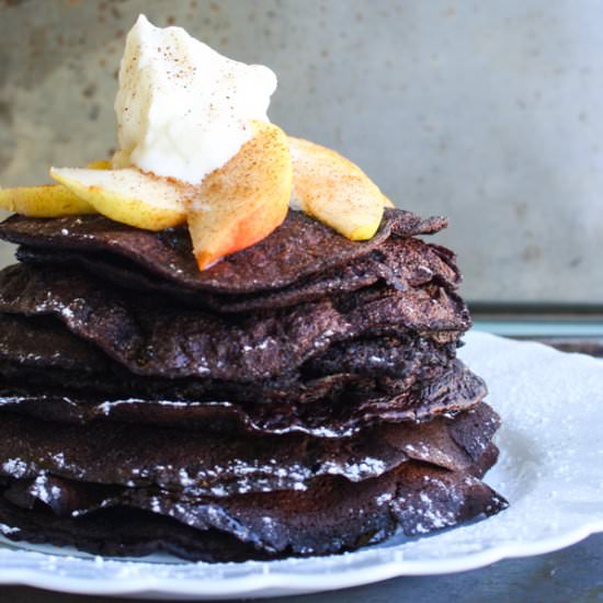 Flourless Chocolate Pancakes