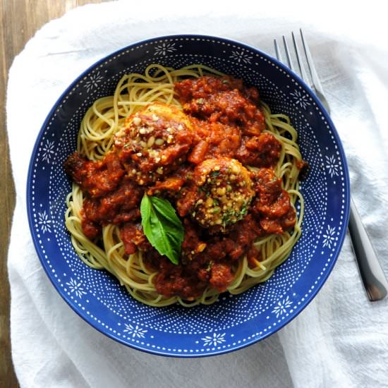 Eggplant Parm Vegetarian Meatballs