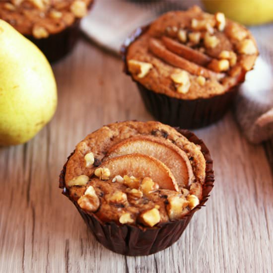 Pear and Walnut Muffins