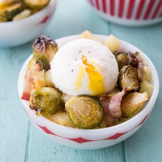 Roasted Brussels Sprout Goal Bowls