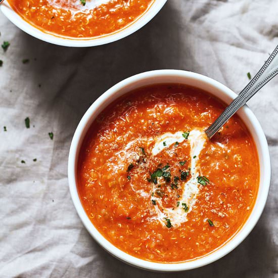 Creamy Quinoa Tomato Soup