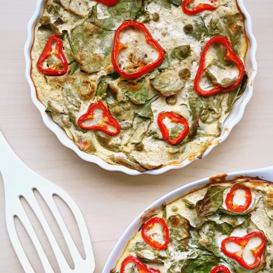 Oven Spinach Omelette