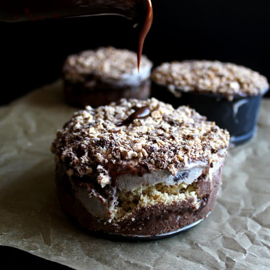 Mud Pie with Hot Fudge & Heath Bar