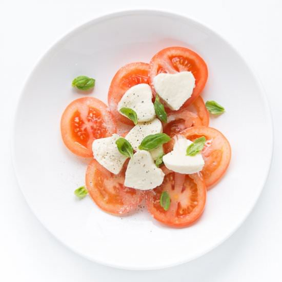 Valentine’s Caprese Salad