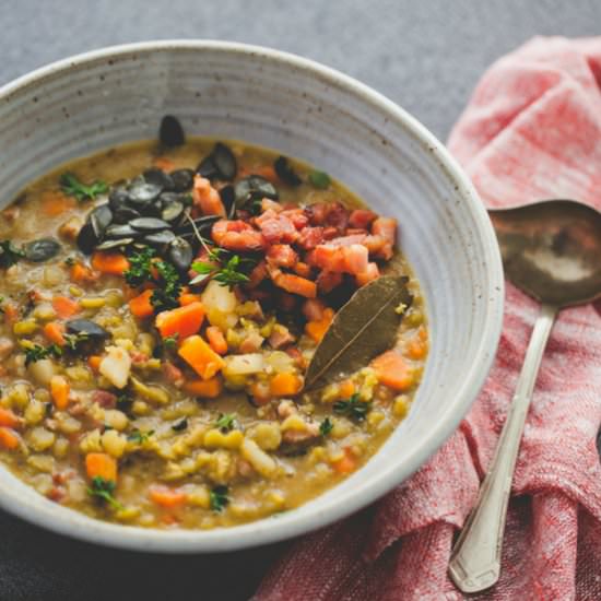 Smoked Gammon and Split Pea Stew