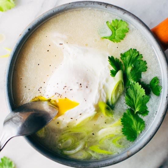 Sipping Broth with a Poached Egg