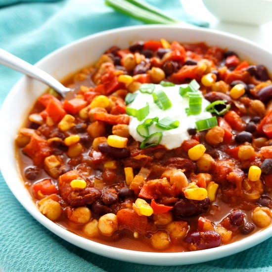 Vegetarian 3-Bean Chili