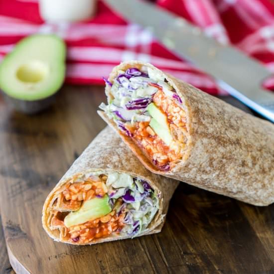 Buffalo Tempeh Ranch Wrap