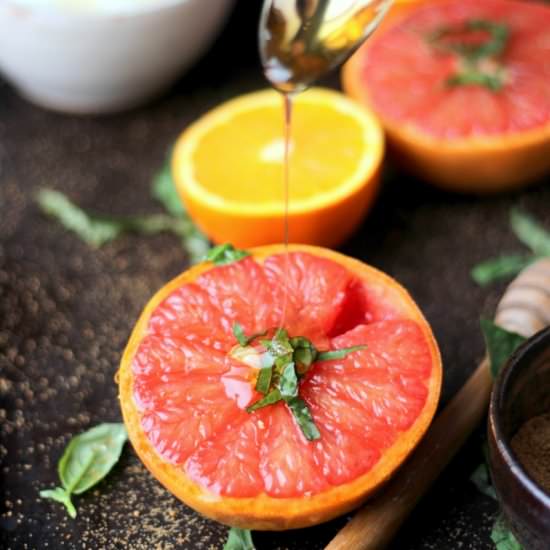 Caramelized Grapefruit + Honey
