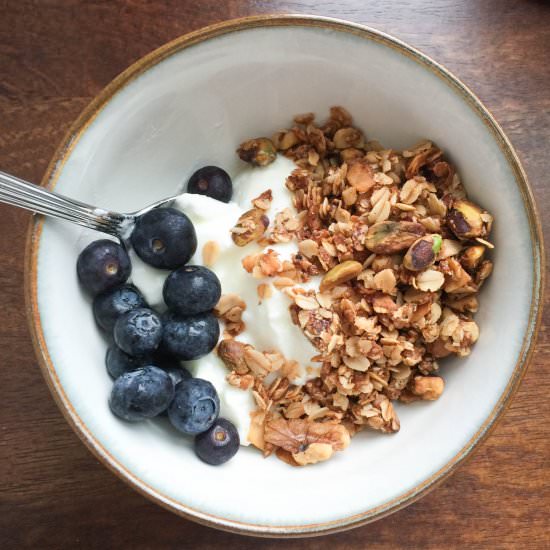 Brown Butter Granola with Pomegranate
