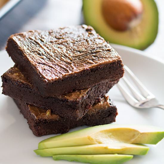 Fudgy Vegan Avocado Brownies