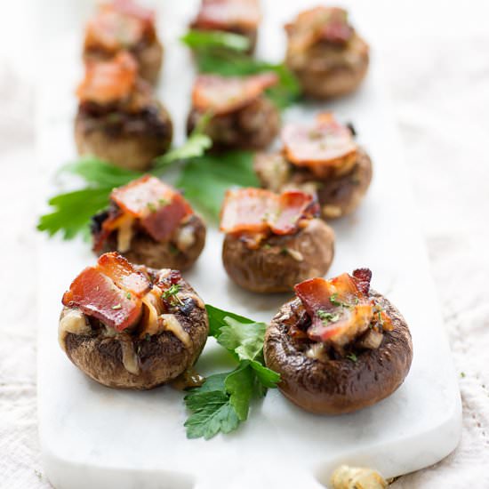 Bacon and Cheese Stuffed Mushrooms