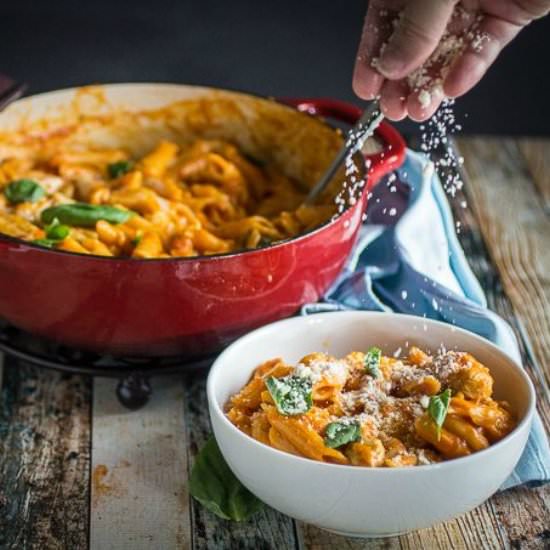 One Pot Chicken Parmesan & Pasta