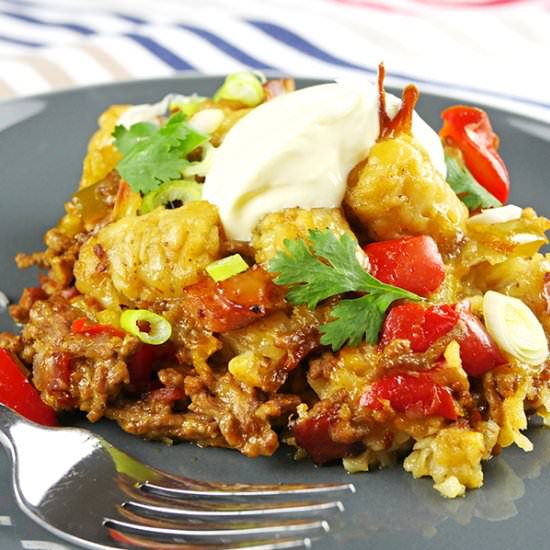 Slow Cooker Tater Tot Casserole