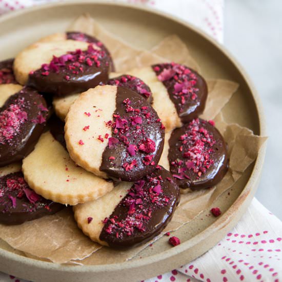 Rose Water Shortbread Cookies