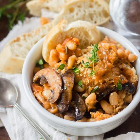 Vegan Smoky Portobello Cassoulet