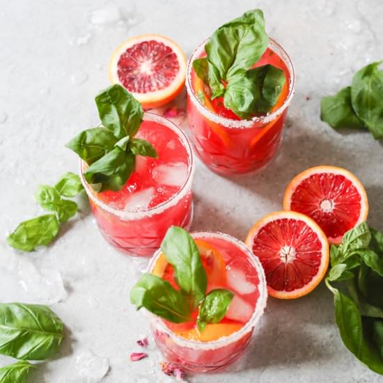 Skinny Blood Orange-Basil Margarita