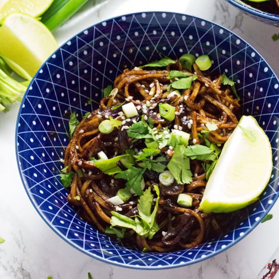 15 Minute Soy Peanut Noodles