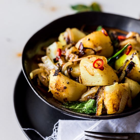 Deviled Potatoes Sri Lankan Style