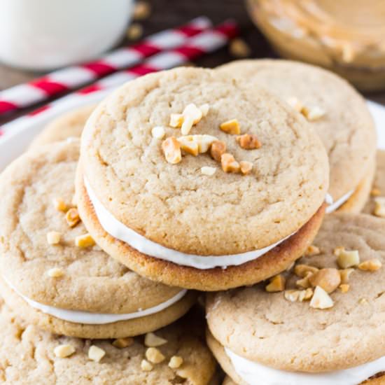 Fluffernutter Sandwich Cookies