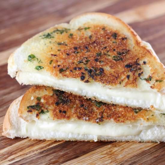 Garlic Bread Grilled Cheese