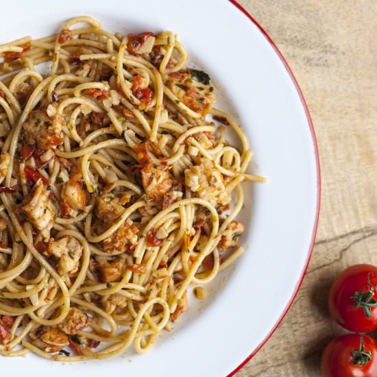 Prawn Chili Garlic Spaghetti