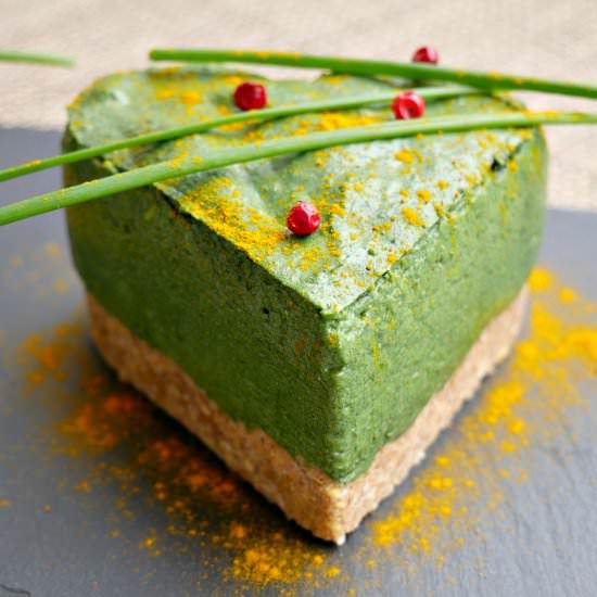 Raw Spinach Cake